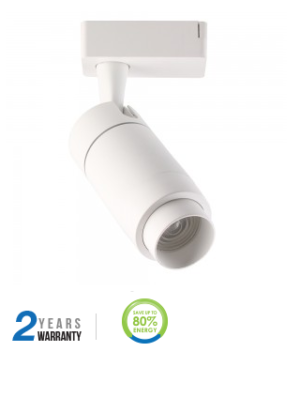 15W LED šviestuvas ant bėgelio V-TAC, baltu korpusu, 3 in 1, su bluetooth valdymo funkcija, pritemdomas