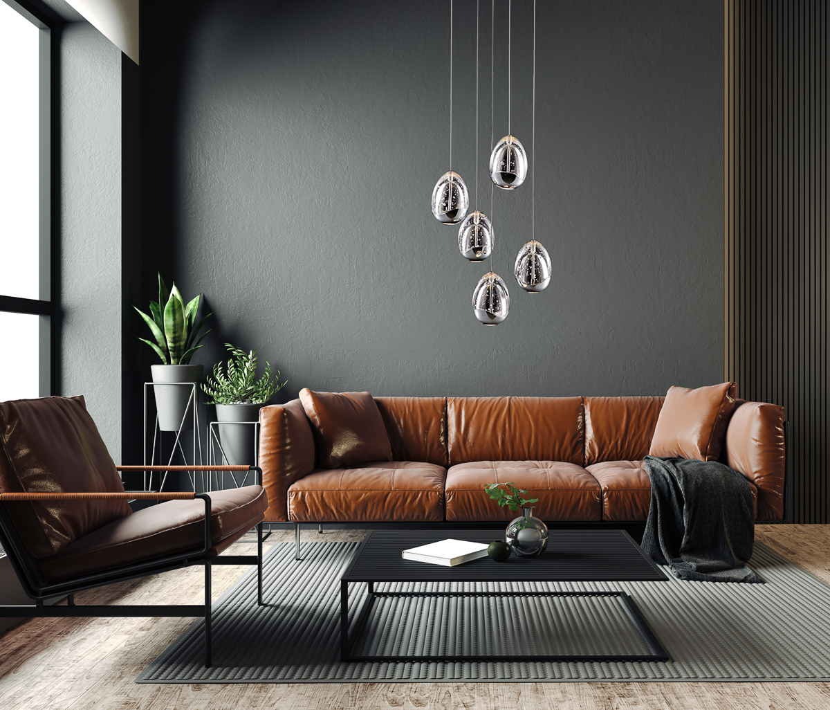 24W LED pakabinamas šviestuvas HUELTO, chromo sp., 3000K - Image 2