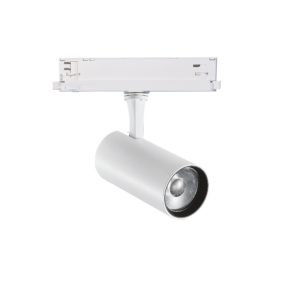 25W LED akcentinis šviestuvas į 3 fazių bėgelį FOX, baltas, 3000K, dimeriuojamas