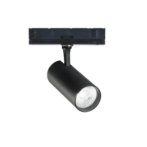 25W LED akcentinis šviestuvas į 3 fazių bėgelį FOX, juodas, 3000K, DALI