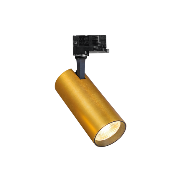 25W LED akcentinis šviestuvas į 3 fazių bėgelį FOX, žalvario sp., 3000K