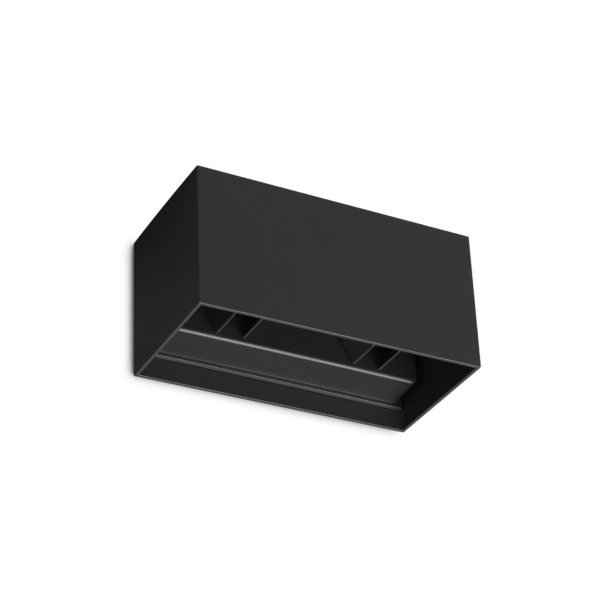 25W LED sieninis fasado šviestuvas ATOM, juodas, 3000K, IP54
