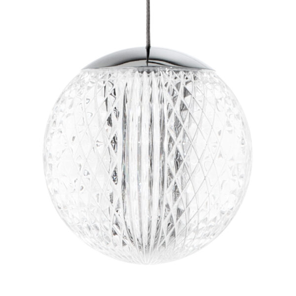 27W LED pakabinamas šviestuvas DIAMOND, skaidrus/plieno sp., 3000K - Image 2