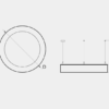 50W pakabinamas šviestuvas ARTSHAPE ROUND LED SMALL EDGE, baltas, 4000K, IP40
