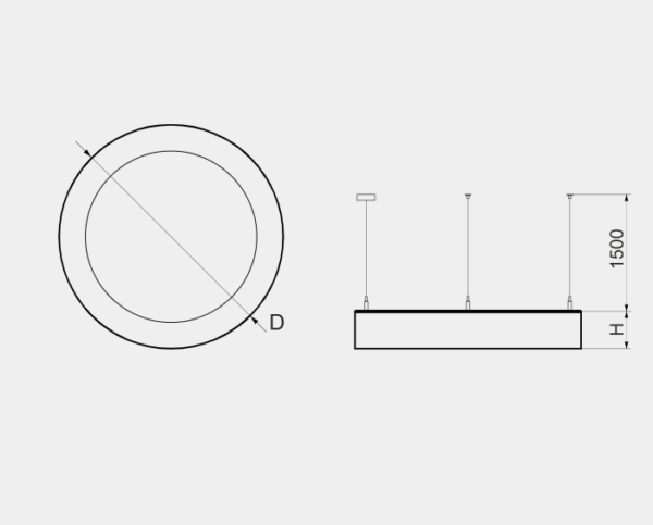 32W pakabinamas/paviršinis šviestuvas ARTSHAPE ROUND LED MEDIUM EDGE, 4000K, baltas - Image 2
