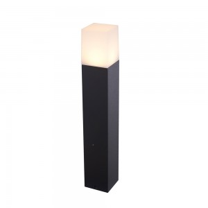 Lauko šviestuvas V-TAC, aliuminis, juodas, IP54, GU10, 80x80x800mm