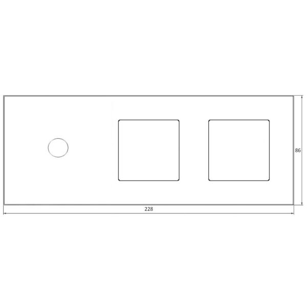 Dvipolė panelė su dviviečiu rėmeliu (baltas) - Image 3