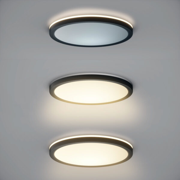 36W LED paviršinė panelė CORTE, juoda, 2800/4000/6000K - Image 3