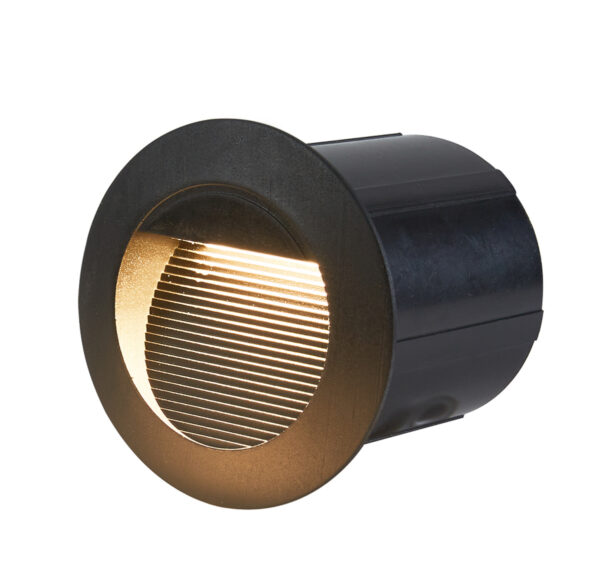 3W LED įleidžiamas fasado šviestuvas PIANI 3K, juodas, 3000K - Image 2