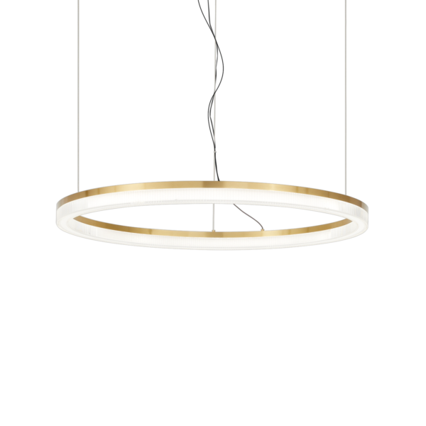 42W LED pakabinamas šviestuvas CROWN, žalvario sp., 3000K