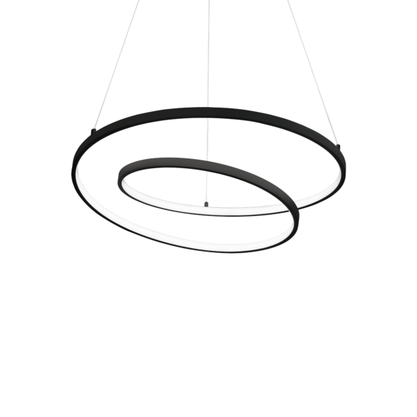48W LED pakabinamas šviestuvas OZ, juodas, 3000K, dimeriuojamas