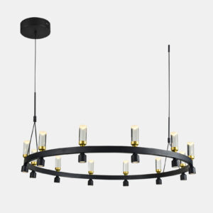 50,4W LED pakabinamas šviestuvas ALMELO, juodos/aukso sp., 3000K