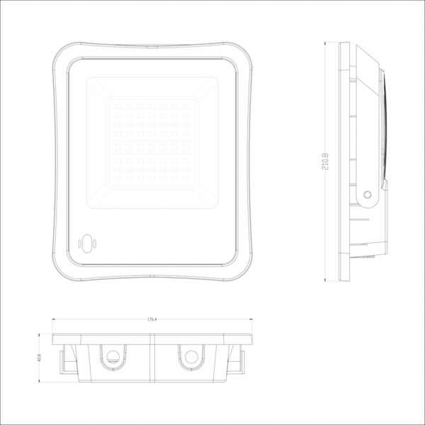 50W LED prožektorius su saulės baterija BARES, pilkas, 4000K - Image 2