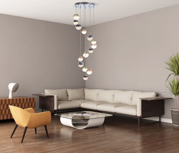 58,8W LED pakabinamas šviestuvas MOCADO, chromo sp., 3000K, dimeriuojamas - Image 2