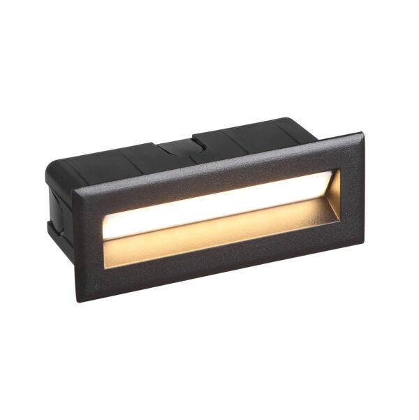 5W LED įleidžiamas fasado šviestuvas ERBA 4K, juodas, 4000K