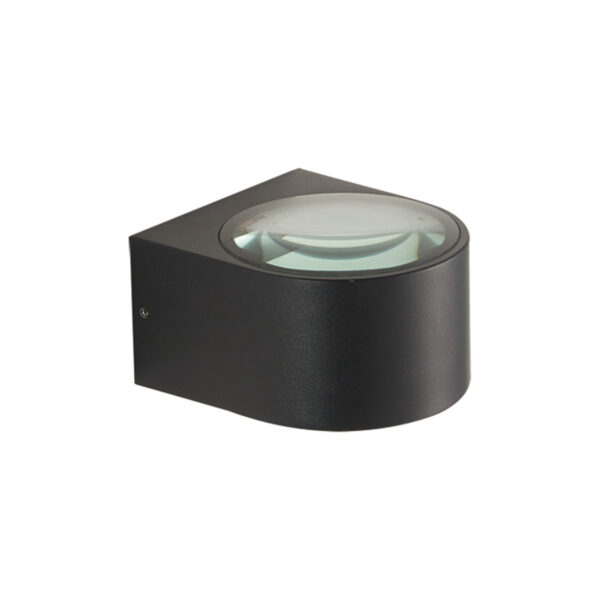 5W LED sieninis fasado šviestuvas PESARO 3K, juodas, 3000K