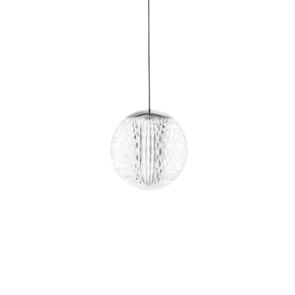 6,5W LED pakabinamas šviestuvas DIAMOND, skaidrus/plieno sp., 3000K