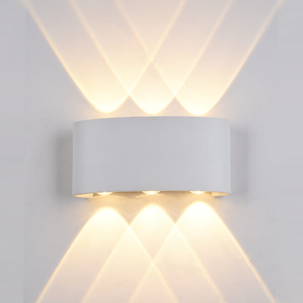 6W LED sieninis fasado šviestuvas GILBERTO, baltas, 3000K - Image 2