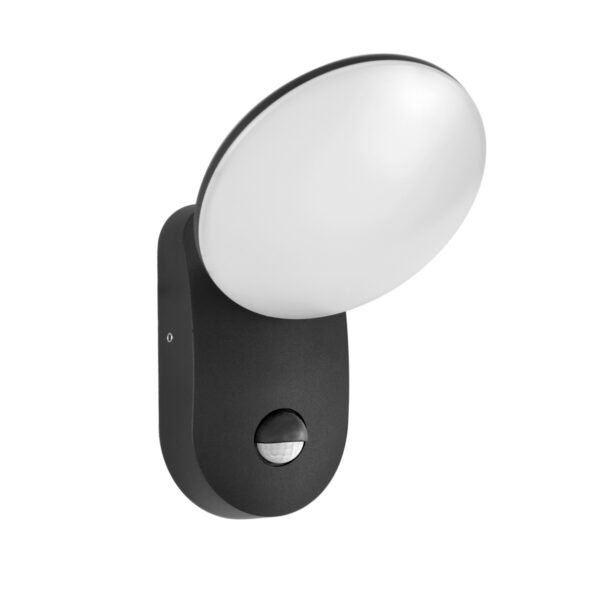 7W LED sieninis fasado šviestuvas MONTI 4K D-SENSOR, juodas, 4000K