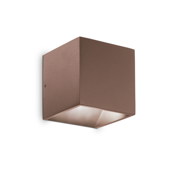 8,5W LED sieninis fasado šviestuvas RUBIK, kavos sp., 3000K, IP54