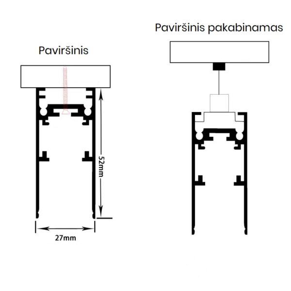Magnetinis bėgelis, 2m (paviršinis) - Image 6