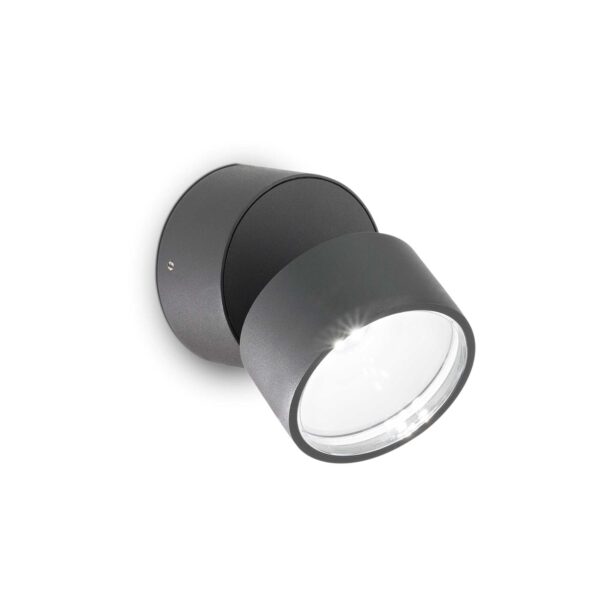 7W paviršinis lauko šviestuvas OMEGA ROUND, antracito sp., 4000K