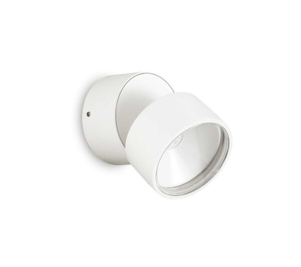 7W paviršinis lauko šviestuvas OMEGA ROUND, baltas, 3000K
