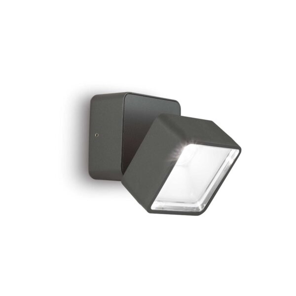 7W paviršinis lauko šviestuvas OMEGA SQUARE, antracito sp., 4000K