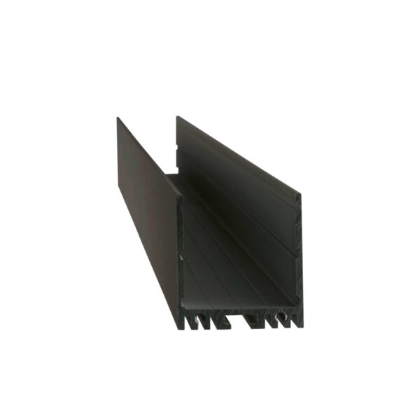 Paviršinis LED juostos profilis VISION TRIMLESS, juodas, 2m