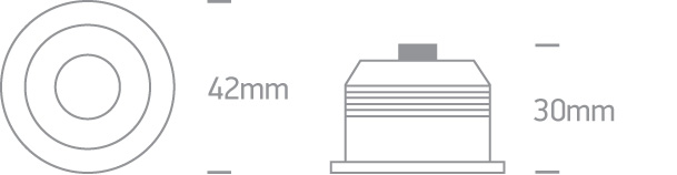 1W/3W LED įleidžiamas šviestuvas, baltas, 3000K - Image 3