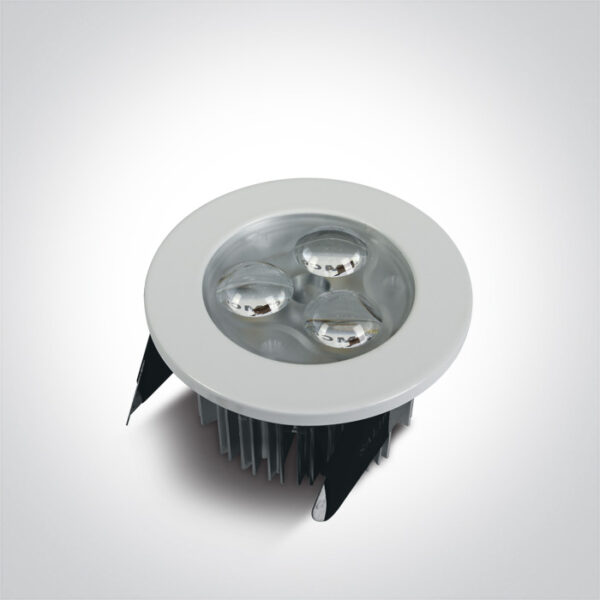 3x1W LED įleidžiamas šviestuvas, baltas, 6000K - Image 2