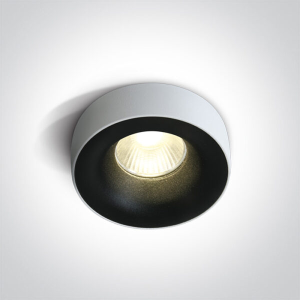 12W LED įleidžiamas šviestuvas, juodas, 3000K