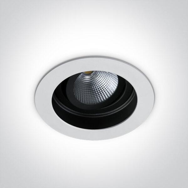 12W LED įleidžiamas pakreipiamas šviestuvas, baltas, 3000K