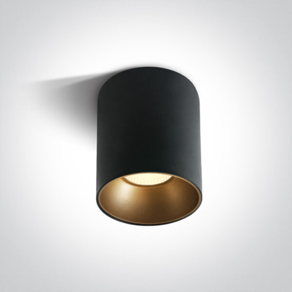 30W LED cilindro formos šviestuvas, juodas, 3000K