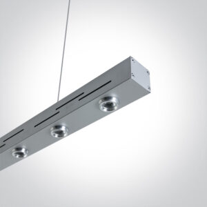 6x1W LED pakabinamas linijinis šviestuvas, pilkas, 3000K