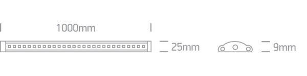 10W LED lentynų šviestuvas, 3000K - Image 2