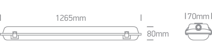 T8 šviestuvas, pilkas, 120cm, 38136E - Image 2
