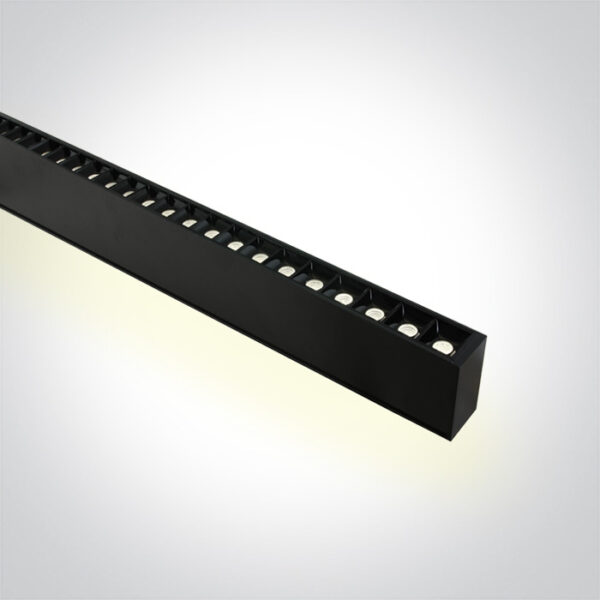 40W/20W LED linijinės sistemos šviestuvas, juodas, 4000K