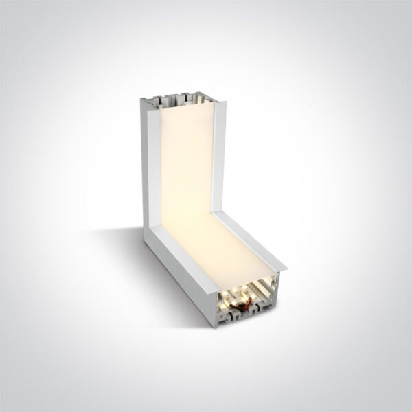 10W LED lubų - sienos kampinė jungtis, balta, 3000K