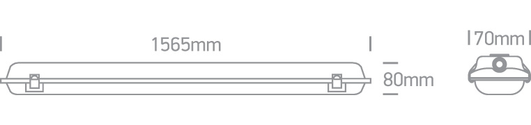 T8 šviestuvas, pilkas, 150cm, 38158E - Image 2