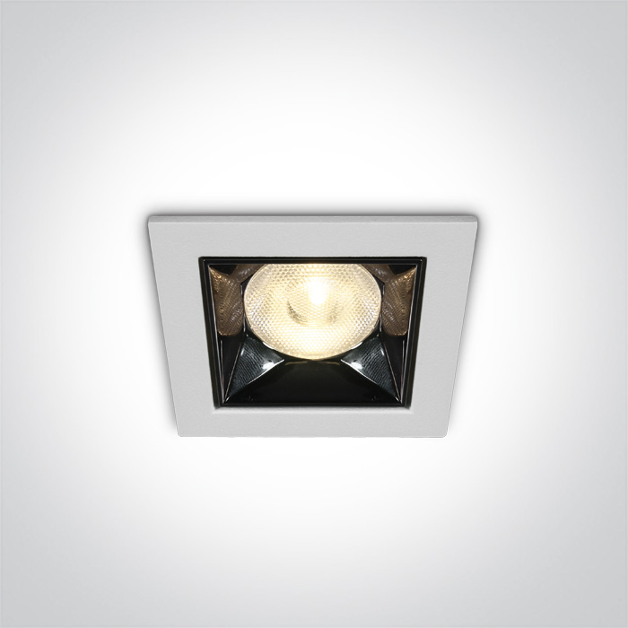 6W LED įleidžiamas šviestuvas, baltas, 3000K, 50106B/W/W