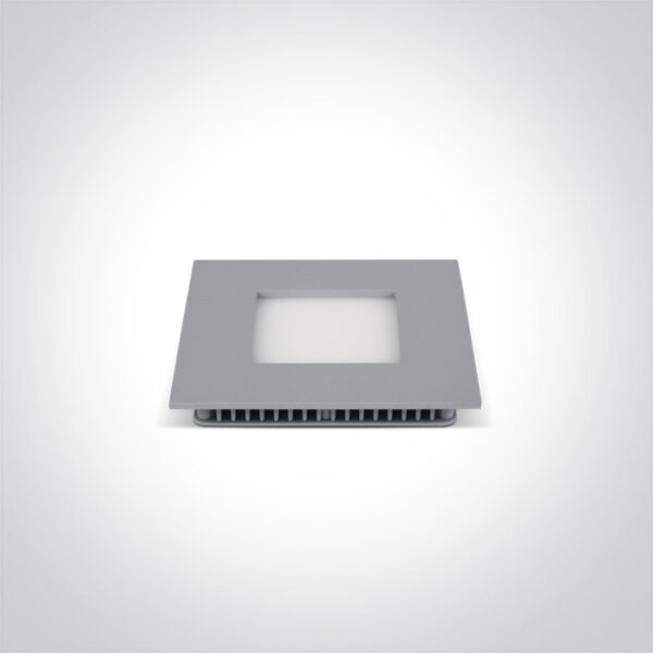 8W LED įleidžiama panelė, pilka, 3000K