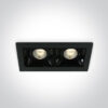 2x2W LED įleidžiamas šviestuvas, juodas, 3000K
