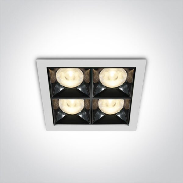 16W LED įleidžiamas šviestuvas, baltas, 3000K