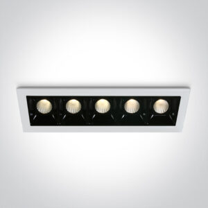 5x2W LED įleidžiamas šviestuvas, baltas, 3000K