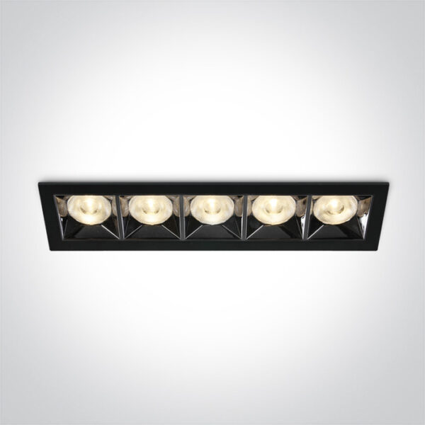 20W LED įleidžiamas šviestuvas, juodas, 3000K