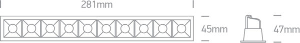 10x2W LED įleidžiamas šviestuvas, juodas, 3000K - Image 2