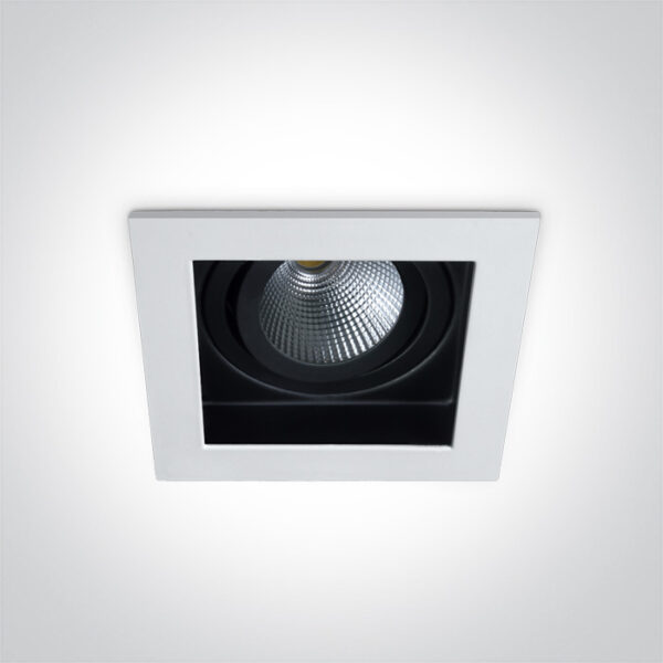 12W LED įleidžiamas pakreipiamas šviestuvas, baltas, 3000K