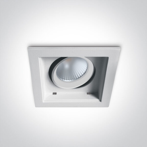 12W LED įleidžiamas pakreipiamas šviestuvas, baltas, 3000K