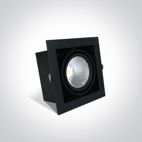 30W LED įleidžiamas pakreipiamas šviestuvas, juodas, 3000K - Image 2